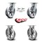 Service Caster 8 Inch Kingpinless V Groove Semi Steel Wheel Caster Swivel Locks 2 Rigid, 2PK SCC-KP30S820-VGR-BSL-2-R-2 - alternate 5
